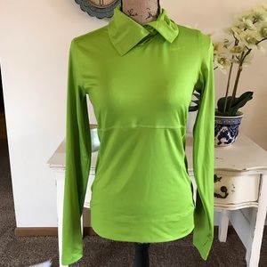 Lime green Nike long sleeved golf sport top